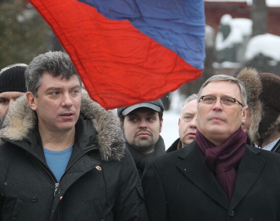 Boris Nemtsov and Mikhail Kasyanov
