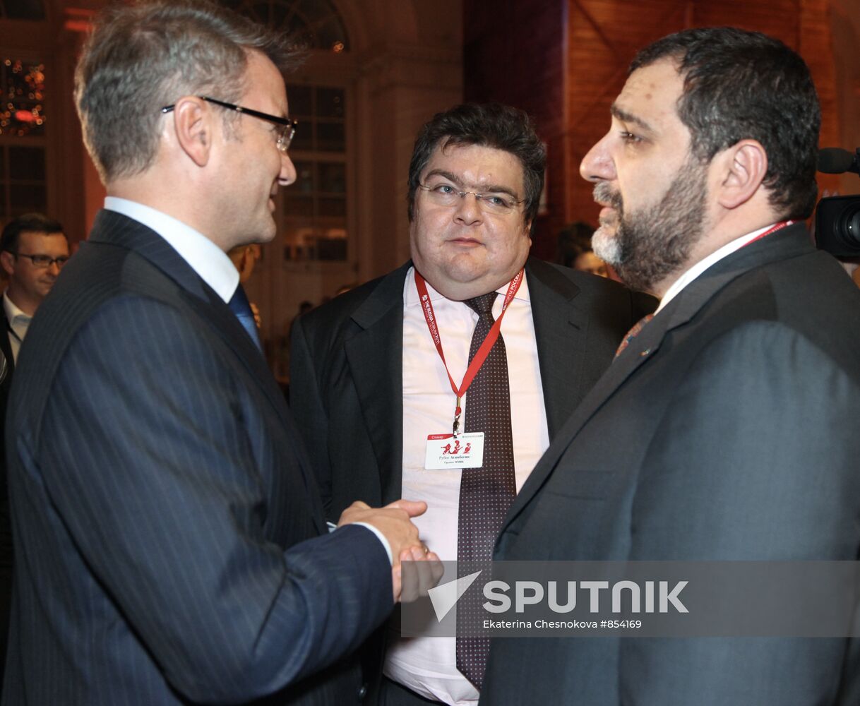 Herman Gref, Ruben Aganbegyan and Ruben Vardanyan