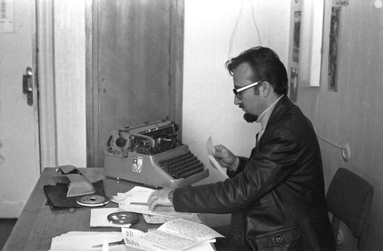 Radio journalist V. Sobolev