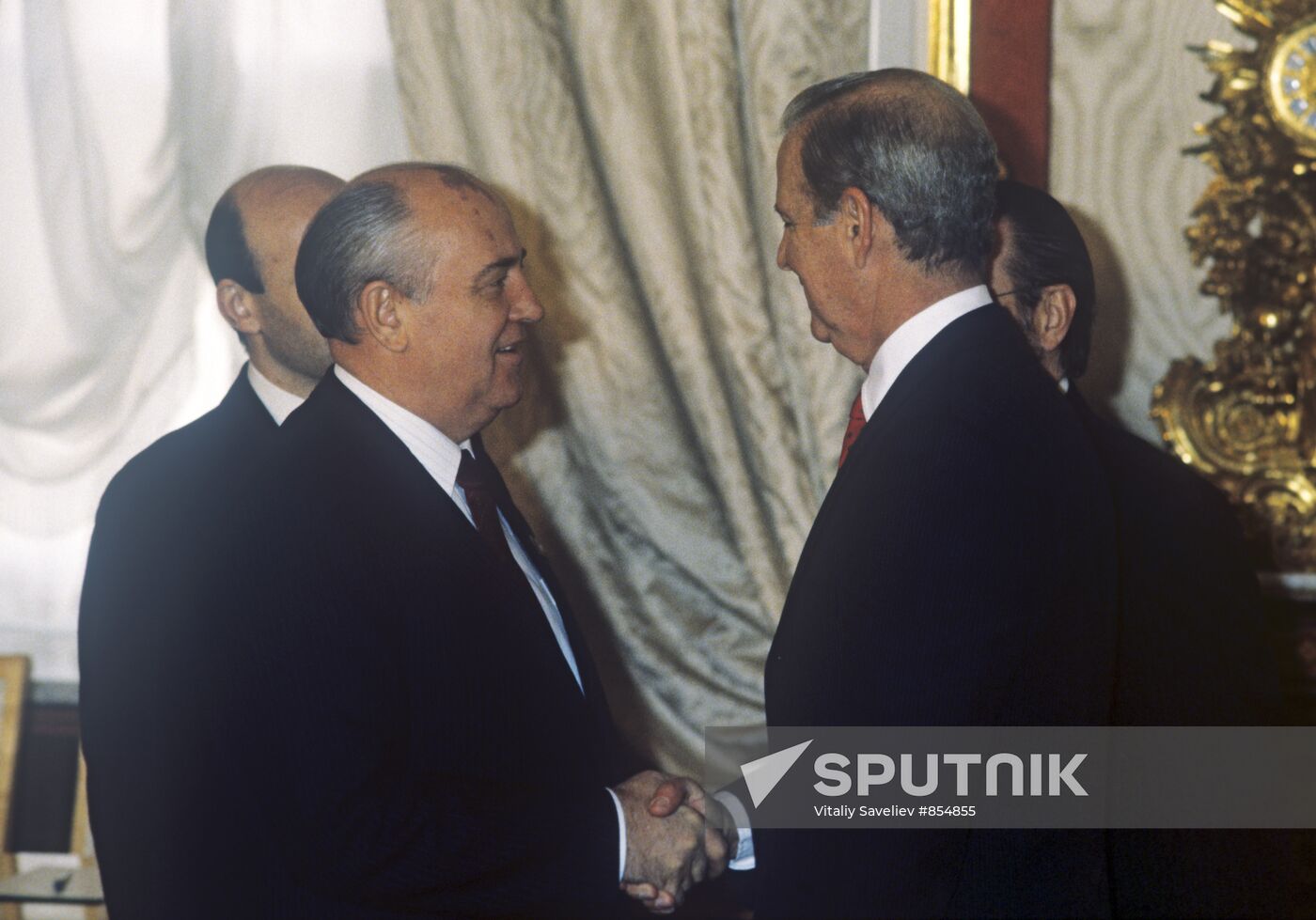 Mikhail Gorbachev and James Baker