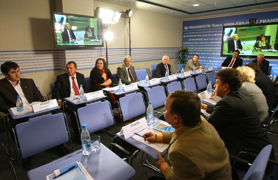 Video conference at RIA Novosti media center in Tomsk