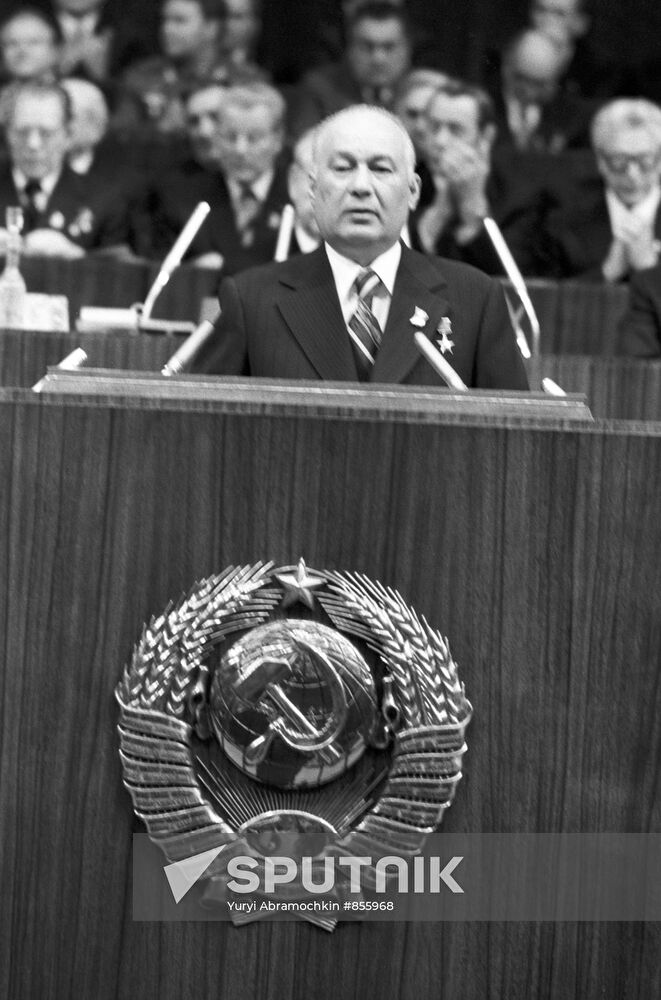 First Secretary of Uzbek Communist Party Sharaf Rashidov