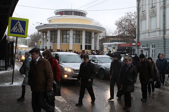 Surface hall of Park Kultury station of Sokolniki Line