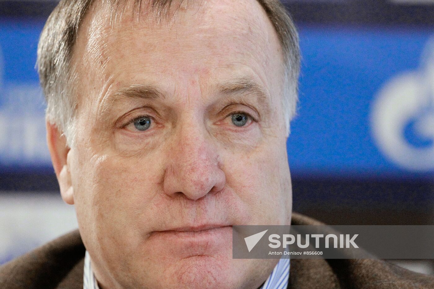 News conference of Russian football team coach Dick Advocaat