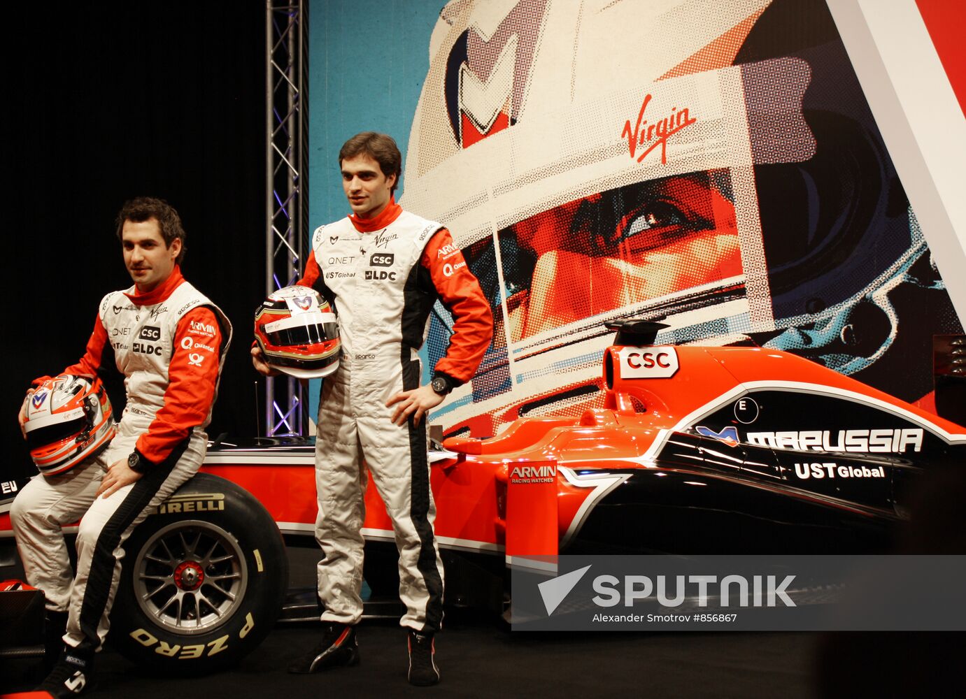 Auto sport. Presentation of the Marussia Virgin Racing team