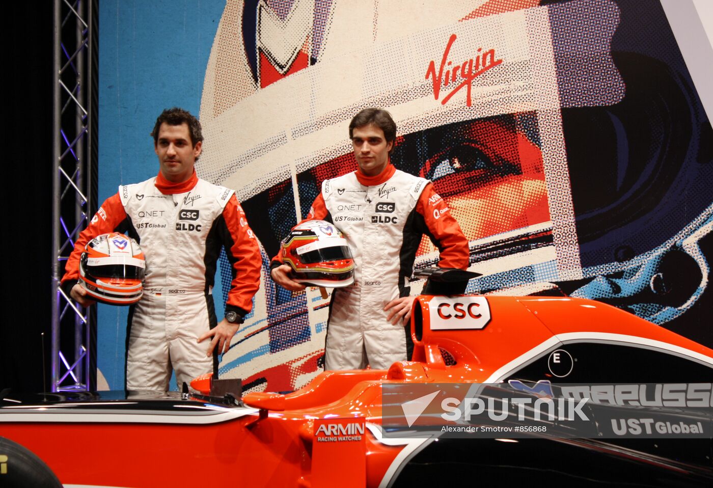 Auto sport. Presentation of the Marussia Virgin Racing team
