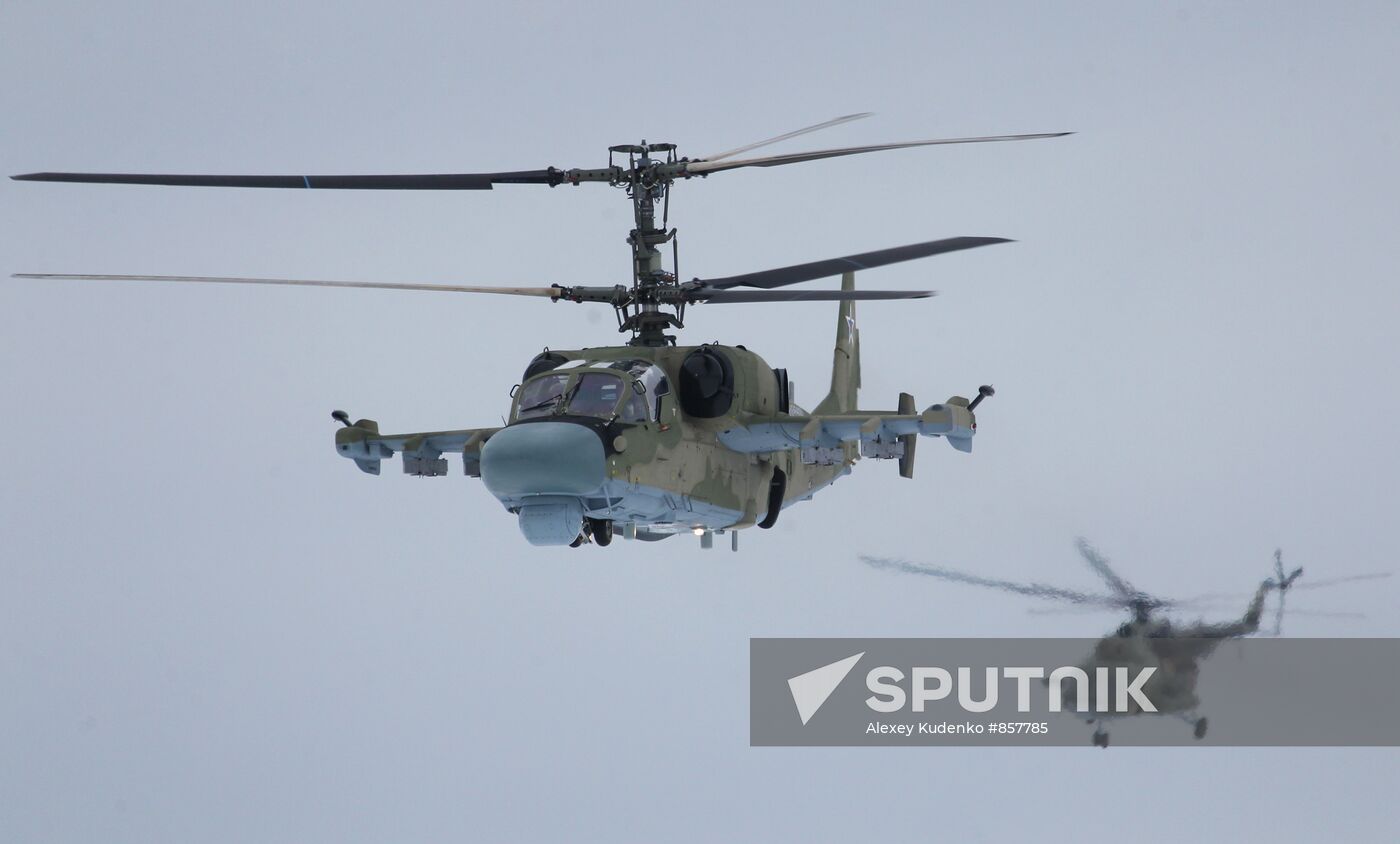 Ka-52 multi-purpose helicopter flights