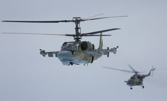 Ka-52 multi-purpose helicopter flights