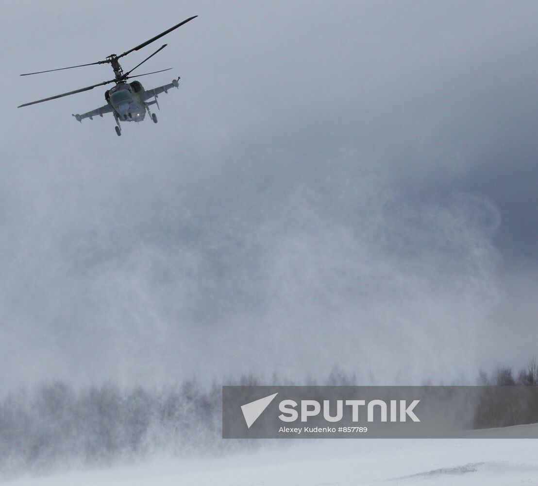 Ka-52 multi-purpose helicopter flights