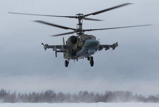 Ka-52 multi-purpose helicopter flights