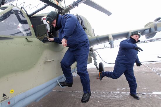 Ka-52 multi-purpose helicopter flights