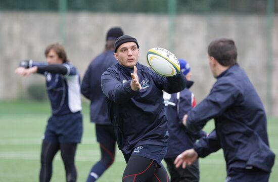 Rugby. Russian national team training