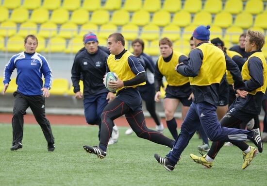 Rugby. Russian national team training