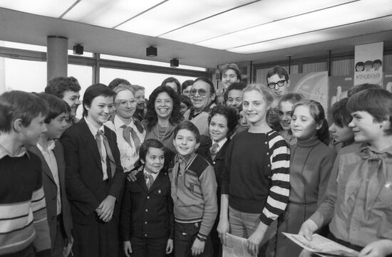 With young pioneers from Moscow