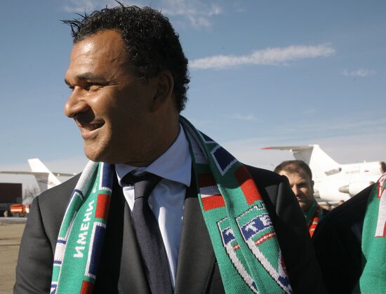 FC Terek head coach Ruud Gullit arrives in Grozny