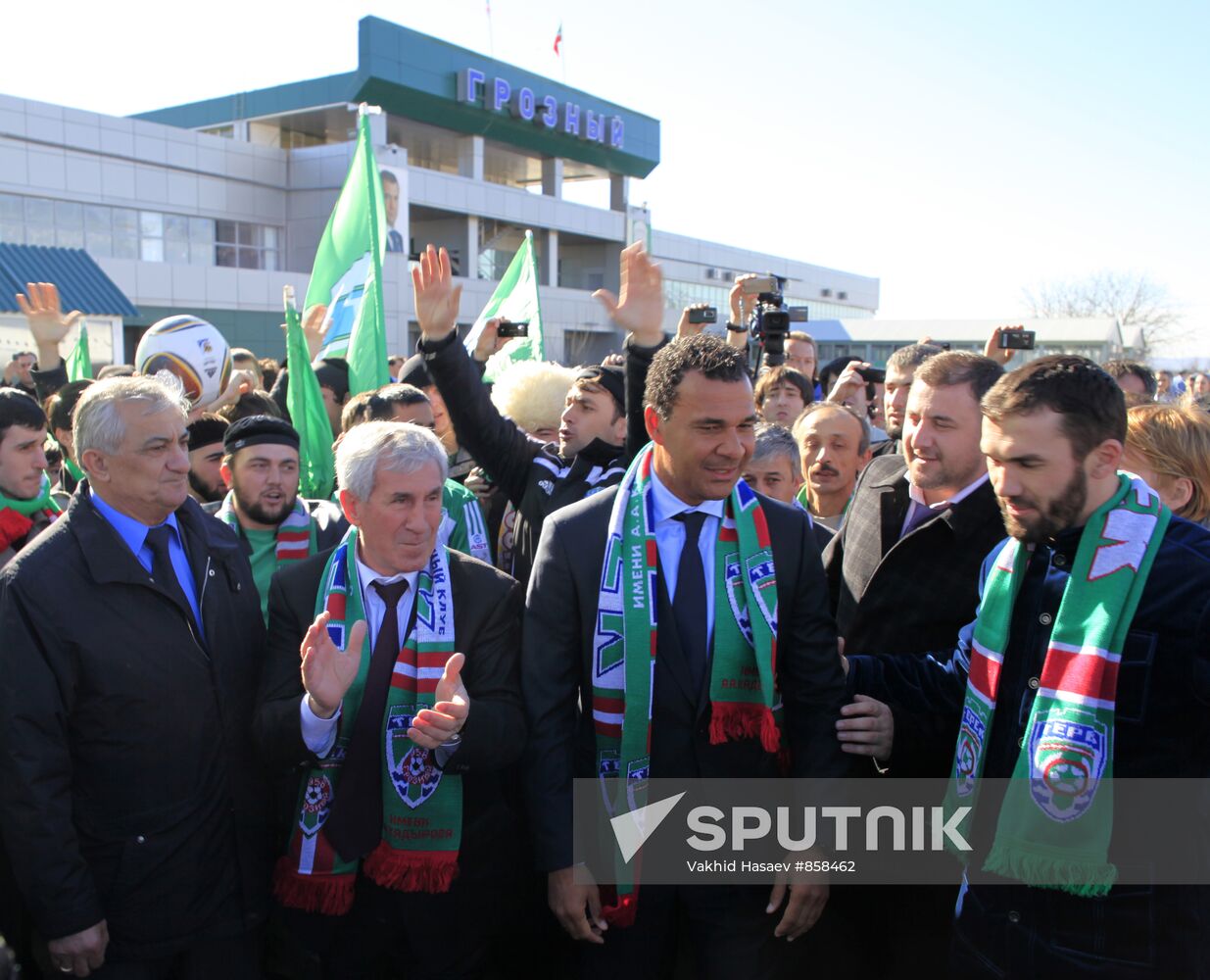 FC Terek head coach Ruud Gullit arrives in Grozny