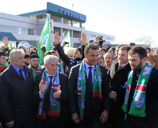 FC Terek head coach Ruud Gullit arrives in Grozny