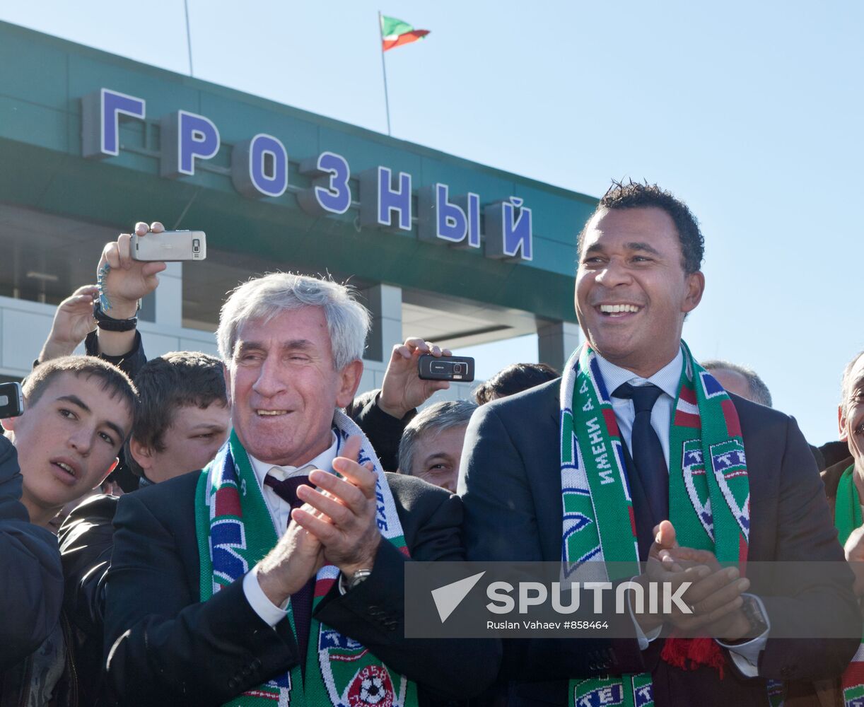 FC Terek head coach Ruud Gullit arrives in Grozny