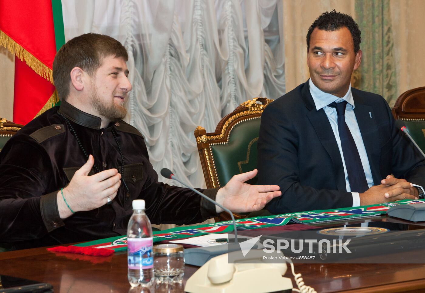 FC Terek head coach Ruud Gullit arrives in Grozny