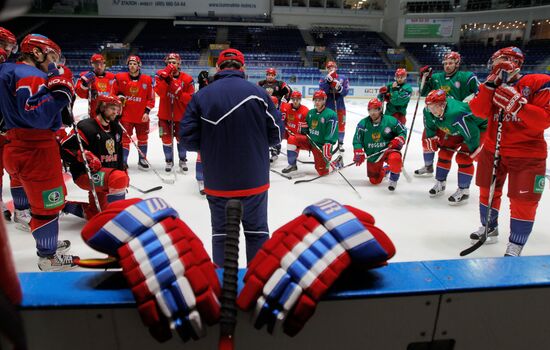 Ice Hockey. Russia national team holds Open day