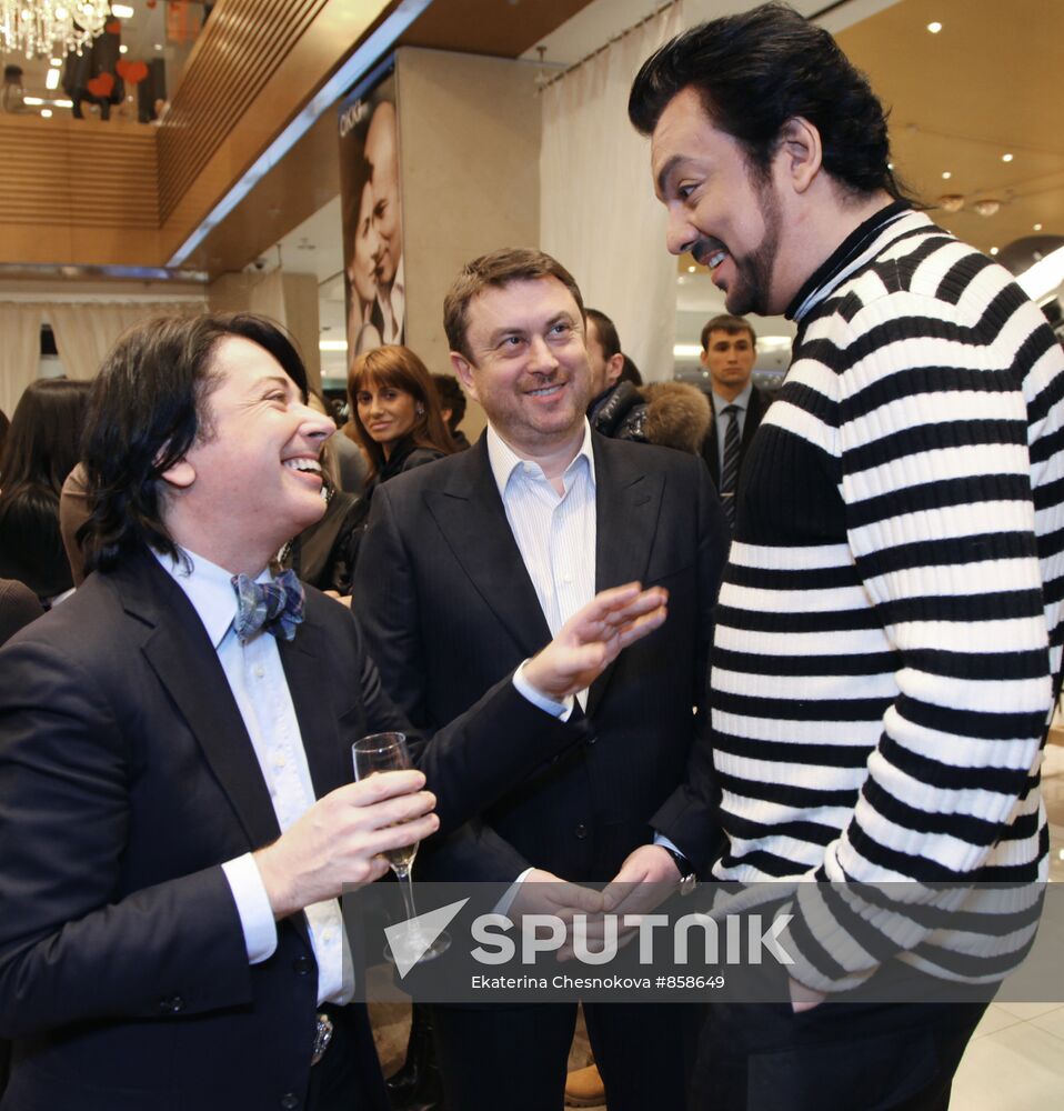 Valentin Yudashkin, Alexander Dostman and Filipp Kirkorov