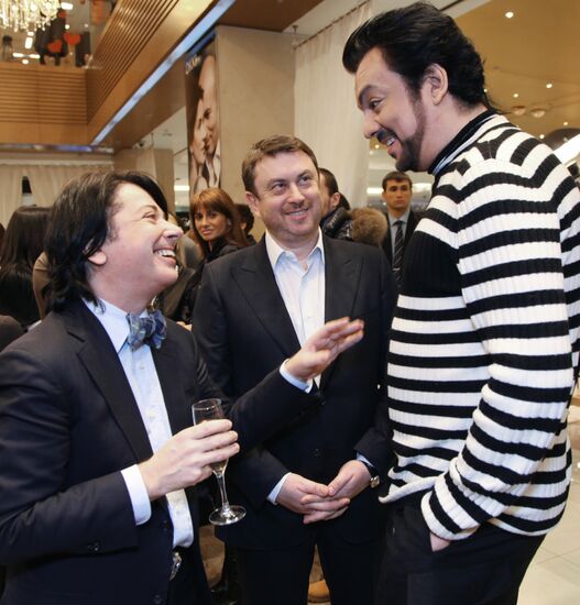 Valentin Yudashkin, Alexander Dostman and Filipp Kirkorov