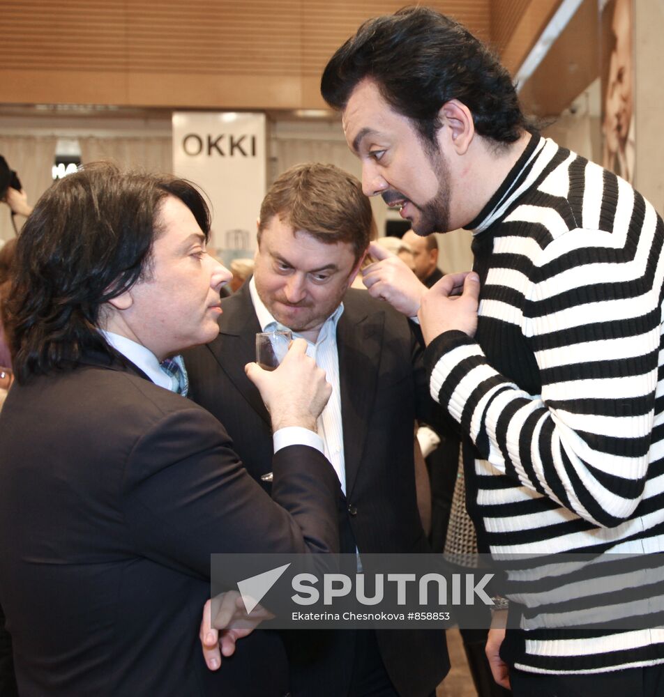 Valentin Yudashkin, Alexander Dostman and Filipp Kirkorov