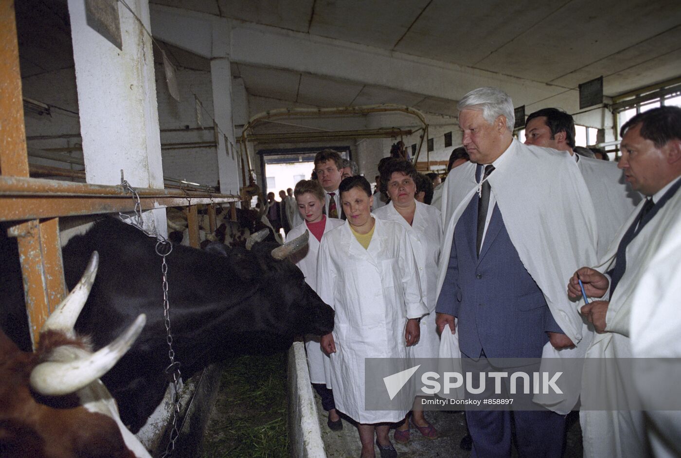 Boris Yeltsin visiting the Moscow Region