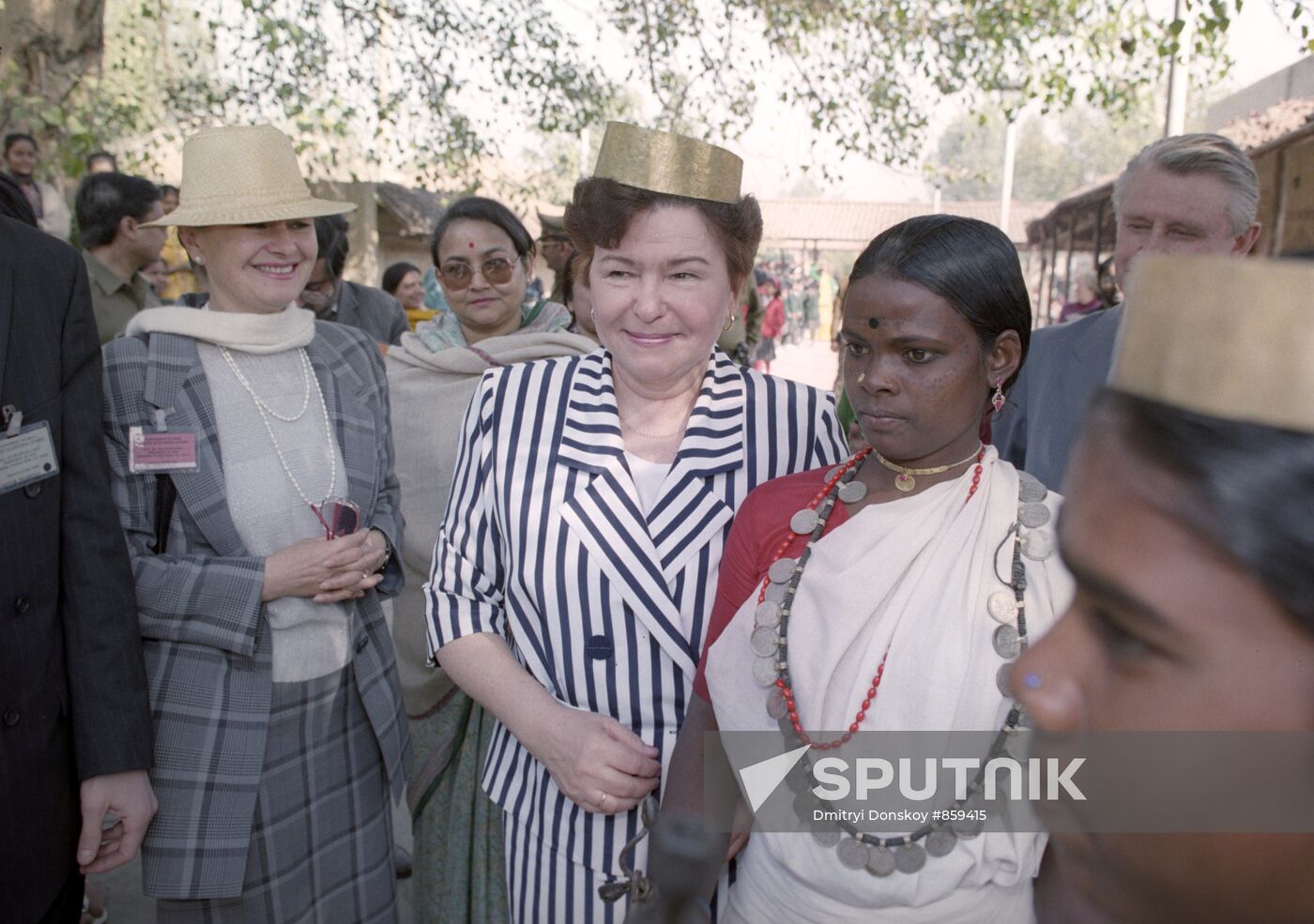 Boris Yeltsin and his spouse visit India