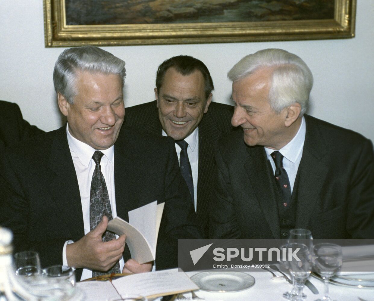 Boris Yeltsin and Richard von Weizsäcker