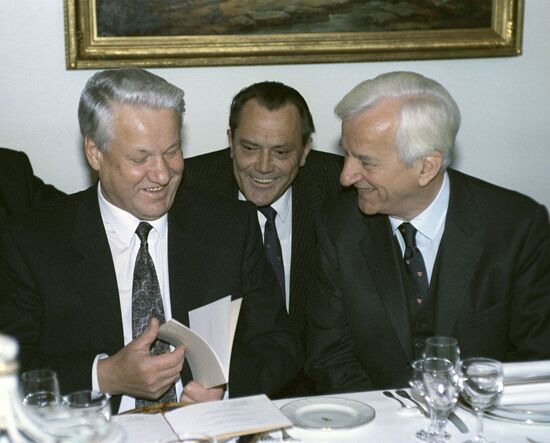Boris Yeltsin and Richard von Weizsäcker