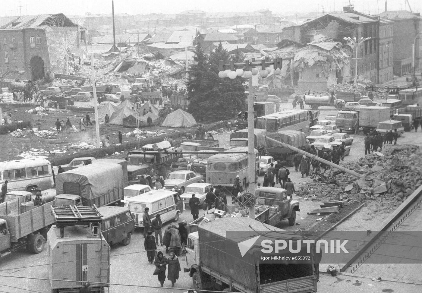Earthquake aftermath in Leninakan