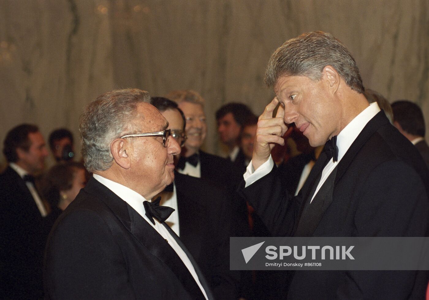 Henry Kissinger and Bill Clinton