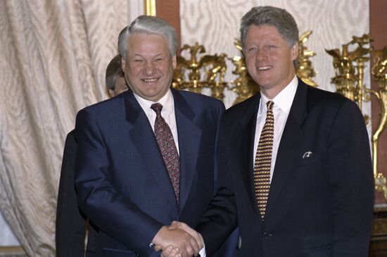 Boris Yeltsyn and Bill Clinton