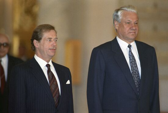Boris Yeltsin and Vaclav Havel