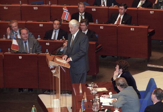 Boris Yeltsin and Jacques Chirac