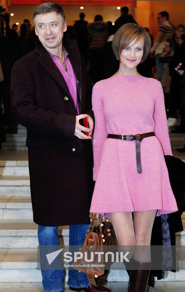 Anton Tabakov with spouse Anzhelika