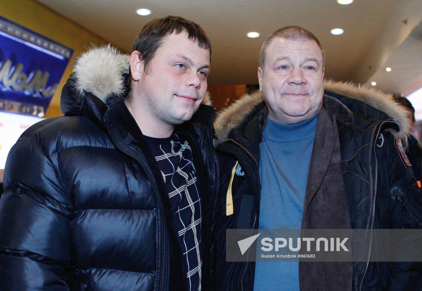 Sergei Selin with his son