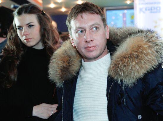 Mikhail Trukhin with spouse Anna