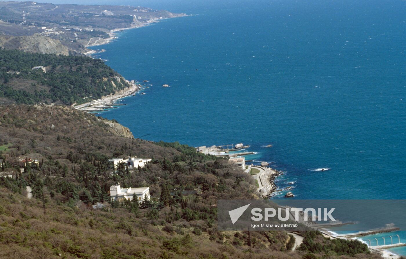 The city of Yalta on the Black Sea shore, the Crimea