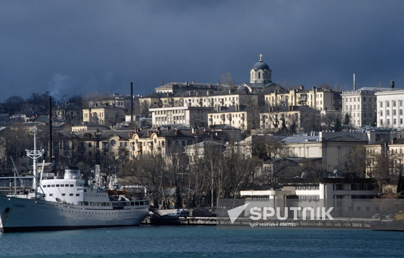 The city of Yalta on the Black Sea shore, the Crimea