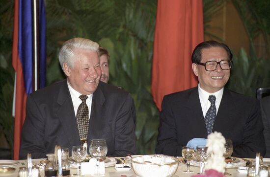 Boris Yeltsin and Chinese Jiang Zemin