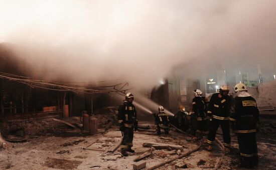 IP petrol station in St.Petersburg on fire
