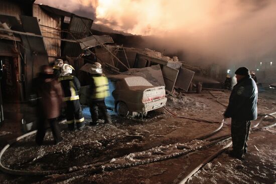 IP petrol station in St.Petersburg on fire