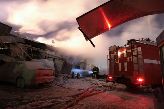 IP petrol station in St.Petersburg on fire
