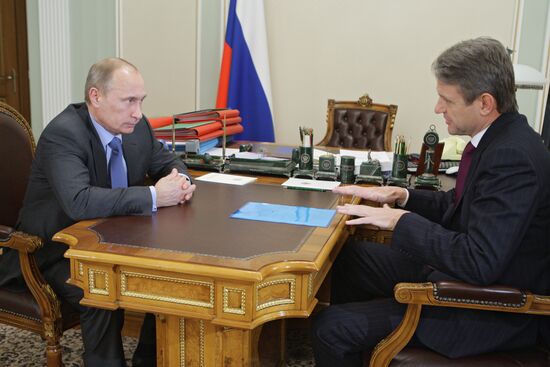 Vladimir Putin meets with Alexander Tkachev