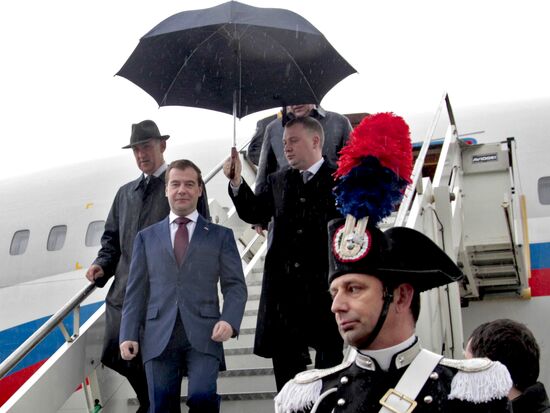 Dmitry Medvedev visits Italy