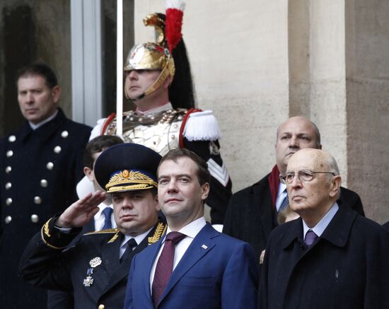 Dmitry Medvedev visits Italy