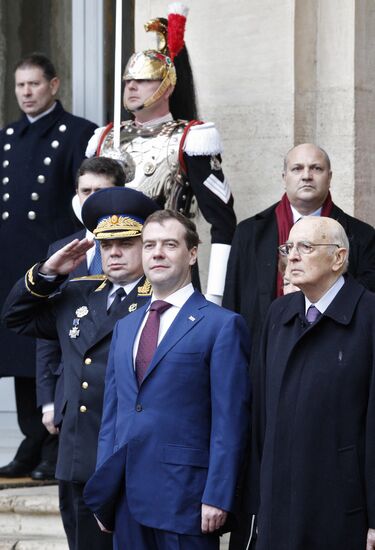 Dmitry Medvedev visits Italy