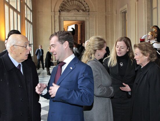 Dmitry Medvedev visits Italy